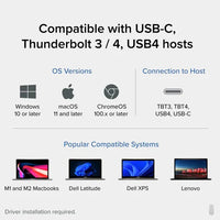 Plugable UD-ULTC4K 4K USB C Docking Station Triple Monitor with 100W Charging