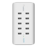 Belkin B2B139 RockStar 10-Port USB Charging Station - 1 Pack - 120 W - 120 V AC