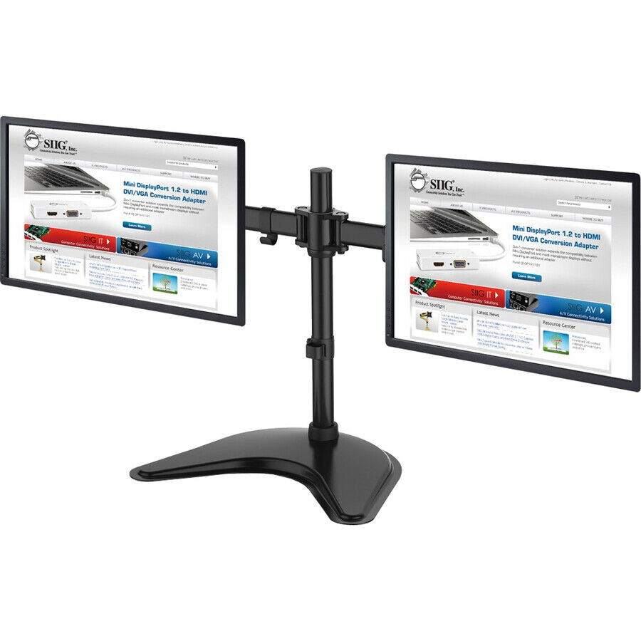 SIIG CE-MT1U12-S1 Articulated Freestanding Dual Monitor Desk Stand - 13"-27"