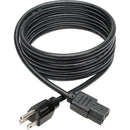 Tripp Lite P006-010 10ft Computer Power Cord Cable 5-15P to C13 10A 18AWG BLK