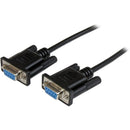 StarTech SCNM9FF2MBK 2m Black DB9 RS232 Serial Null Modem Cable F/F