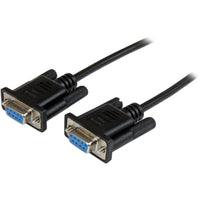 StarTech SCNM9FF2MBK 2m Black DB9 RS232 Serial Null Modem Cable F/F