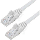 StarTech N6PATCH1WH 1ft CAT6 Ethernet Cable - White Snagless Gigabit - 100W PoE