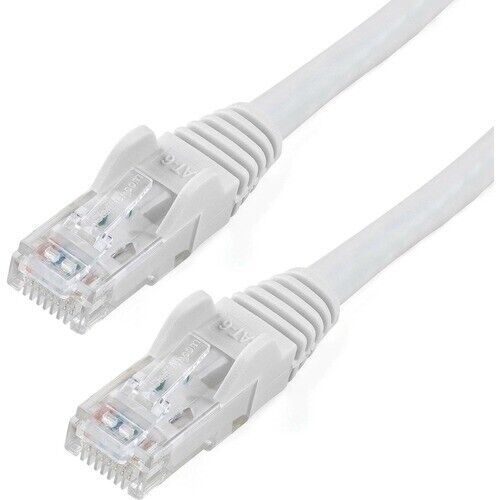 StarTech N6PATCH1WH 1ft CAT6 Ethernet Cable - White Snagless Gigabit - 100W PoE