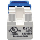 Tripp Lite N238-001-BL CAT6 CAT5 110 Style Punch down Keystone Jack RJ45 Blue