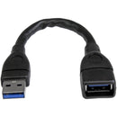 StarTech USB3EXT6INBK 6in Black USB 3.0 Extension Adapter Cable A to A - M/F