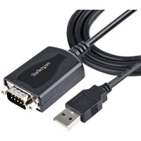 StarTech 1P3FPC-USB-SERIAL 3ft (1m) USB to Serial Cable with COM Port Retention,