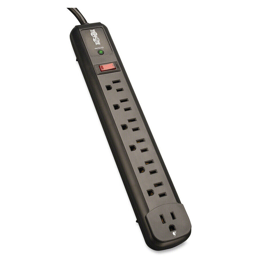 Tripp Lite TLP74RB 7 Outlet Surge Protector Power Strip 120V 1080J w 4FT Cord