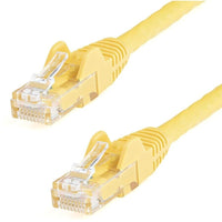 StarTech N6PATCH1YL 1ft CAT6 Ethernet Cable - Yellow Snagless Gigabit - 100W PoE