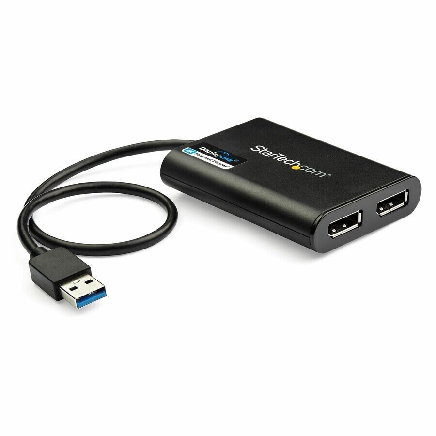 StarTech USB32DP24K60 USB to Dual DisplayPort Adapter - 4K 60Hz - USB 3.0 5Gbps