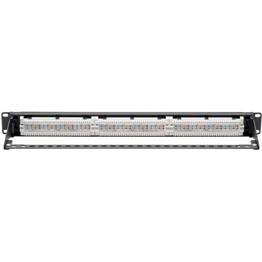 Tripp Lite N252-P24 Cat6 24-Port Patch Panel PoE+ Compliant 110/Krone 568A/B BLK