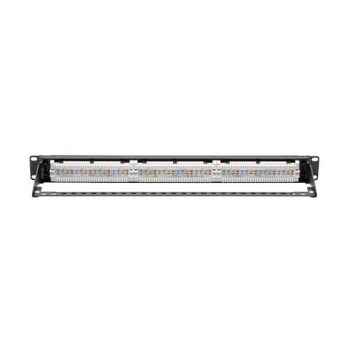 Tripp Lite N252-P24 Cat6 24-Port Patch Panel PoE+ Compliant 110/Krone 568A/B BLK