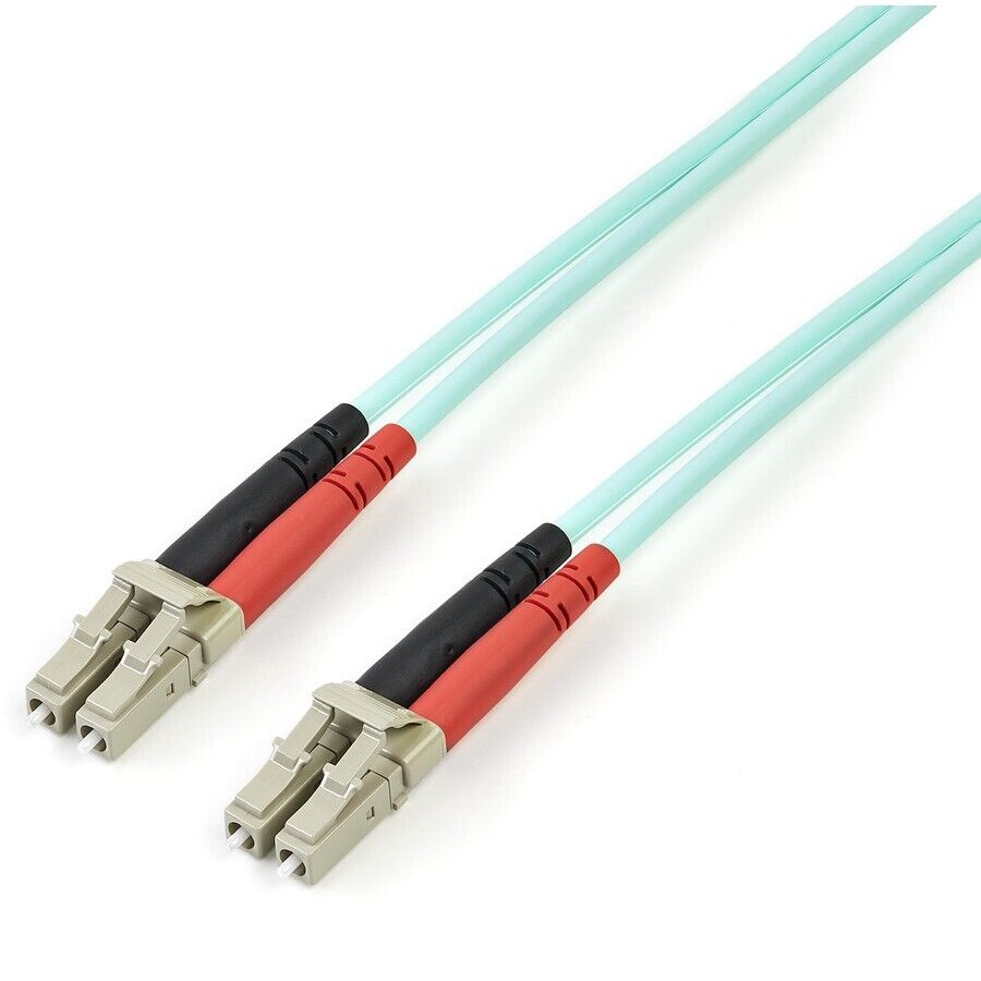 StarTech 450FBLCLC3 3m (10ft) LC/UPC to LC/UPC OM4 Multimode Fiber Optic Cable,