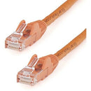 StarTech N6PATCH25OR 25ft CAT6 Ethernet Cable - Orange Snagless Gigabit - 100W