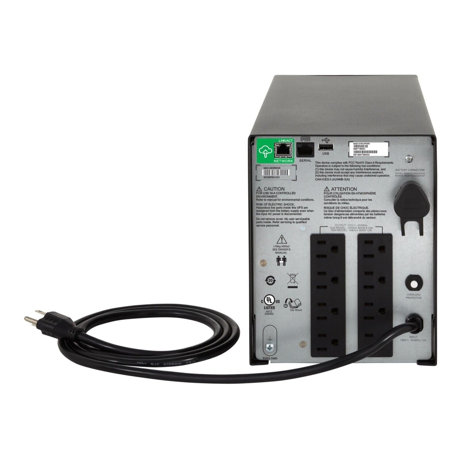 APC by Schneider Electric SMC1000C Smart-UPS C 1000VA LCD 120V with SmartConnect