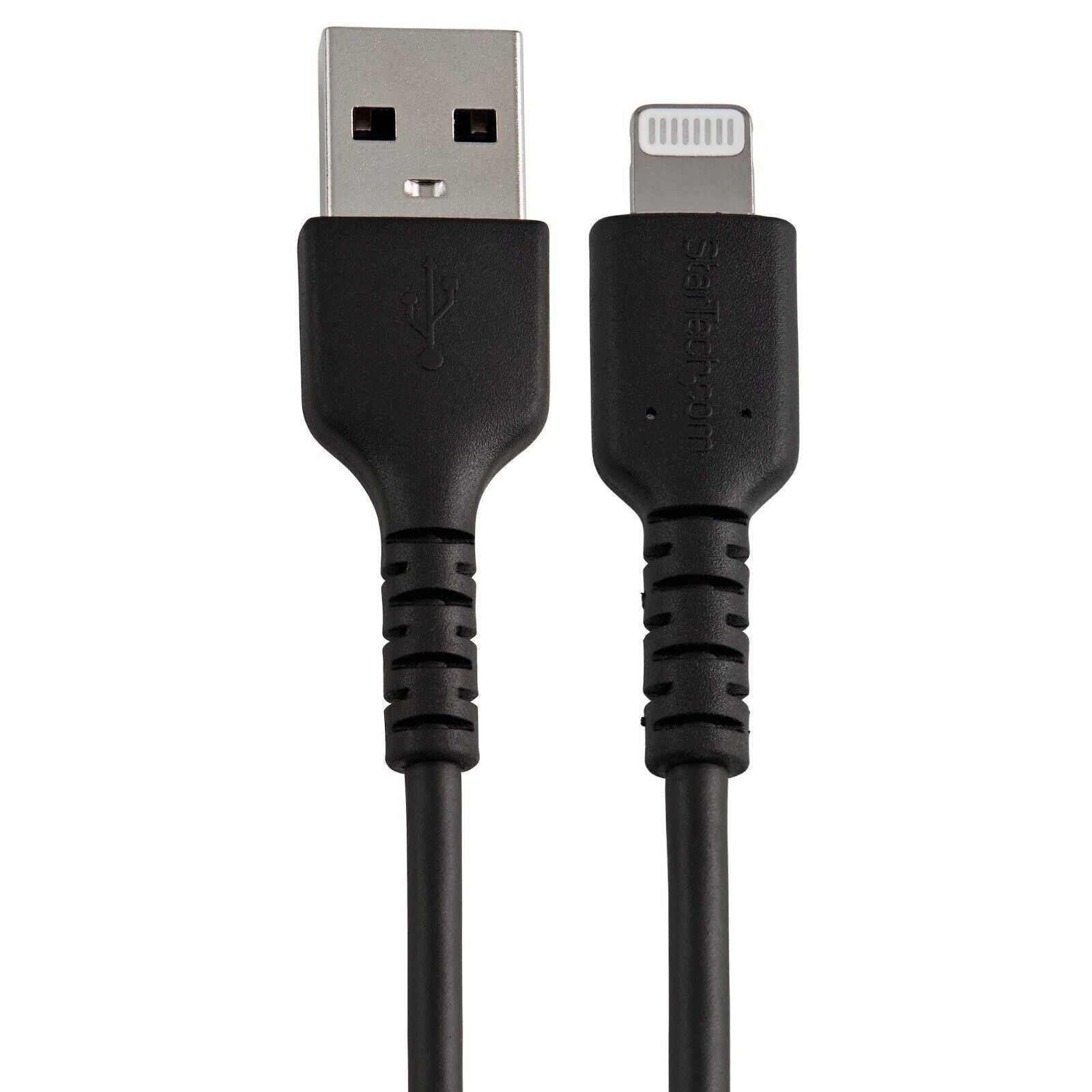 StarTech RUSBLTMM30CMB 12inch/30cm Durable Black USB-A to Lightning Cable Rugged