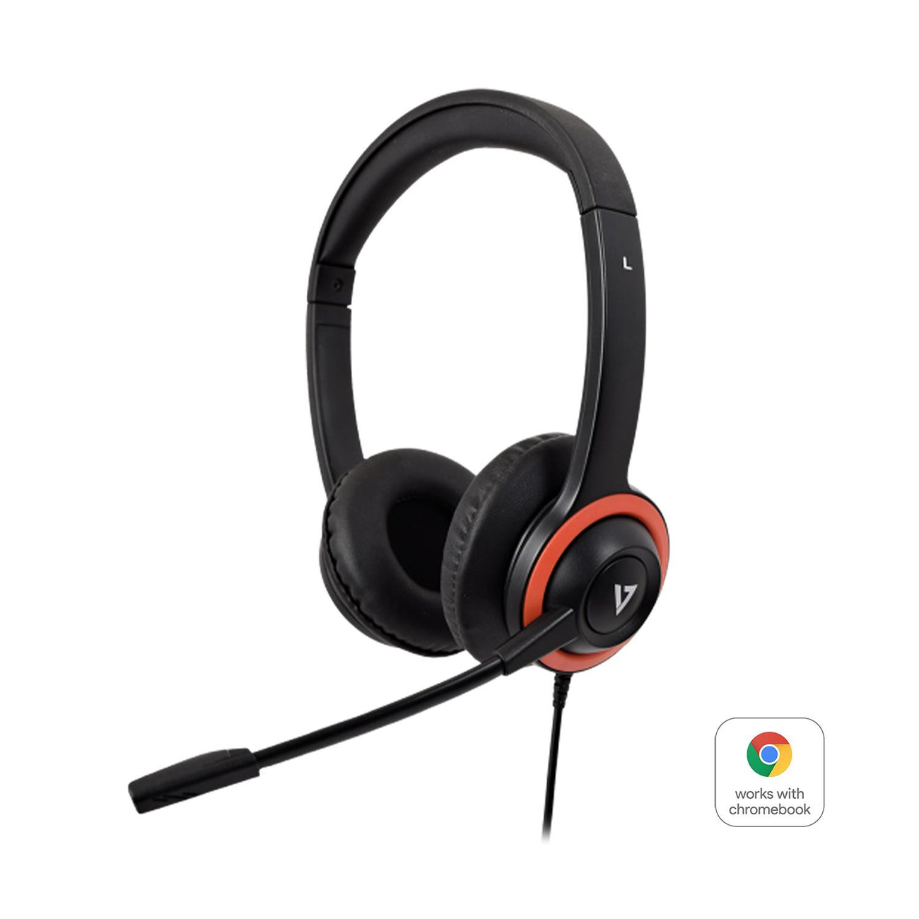 V7 HA530E Safe sound Education K-12 Headset with Microphone, volume limited,