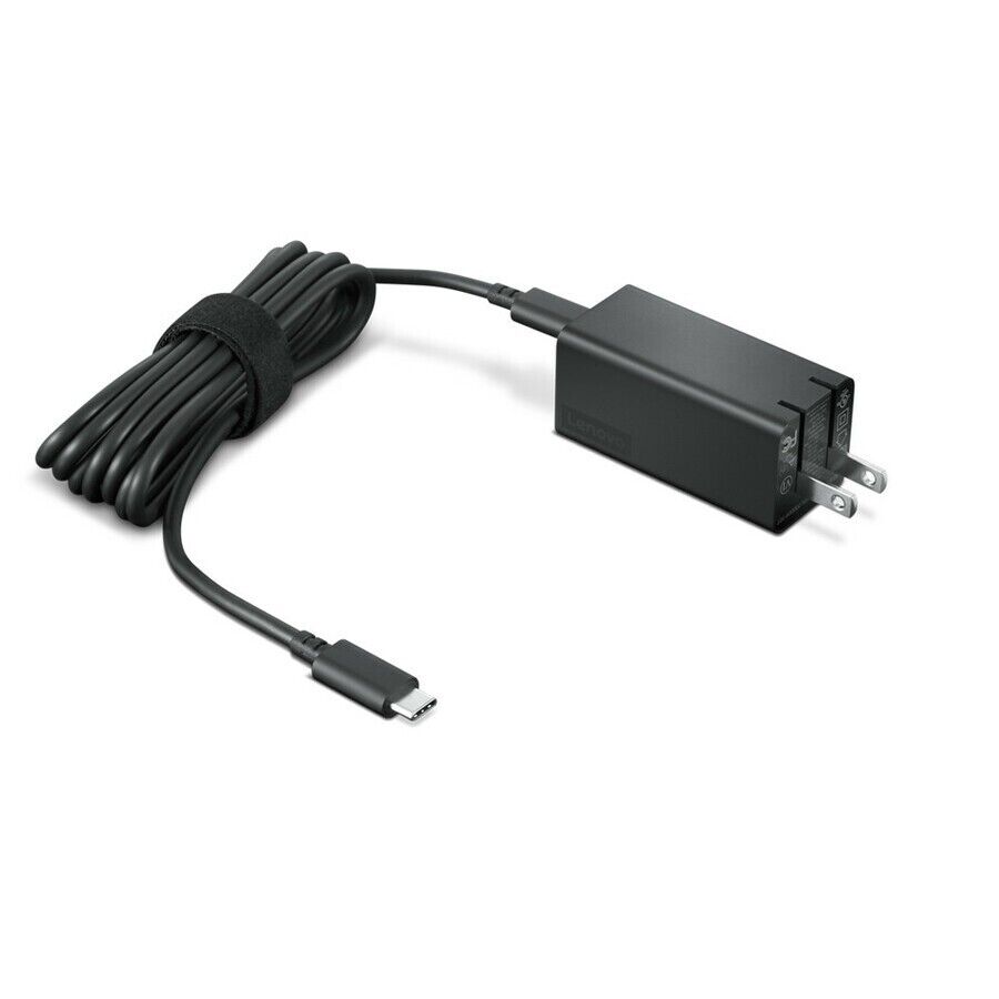 Lenovo 40AWGC65WW 65W USB-C GaN Adapter - 120 V AC, 230 V AC Input - 9 V DC,