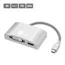 SIIG CB-TC0911-S1 USB-C to 3-in-1 Multiport Video Adapter with PD Charging