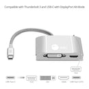 SIIG CB-TC0911-S1 USB-C to 3-in-1 Multiport Video Adapter with PD Charging