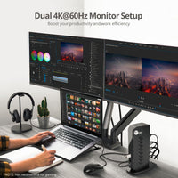 SIIG JU-DK0H11-S1 Universal Hybrid Dual 4K Video Docking Station