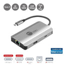 SIIG JU-H30L11-S1 USB-C to HDMI with LAN Hub & PD 100W Adapter - Docking Station