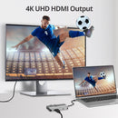 SIIG JU-H30L11-S1 USB-C to HDMI with LAN Hub & PD 100W Adapter - Docking Station