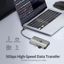 SIIG JU-H30L11-S1 USB-C to HDMI with LAN Hub & PD 100W Adapter - Docking Station