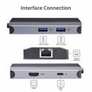 SIIG JU-H30L11-S1 USB-C to HDMI with LAN Hub & PD 100W Adapter - Docking Station