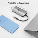 SIIG JU-H30L11-S1 USB-C to HDMI with LAN Hub & PD 100W Adapter - Docking Station