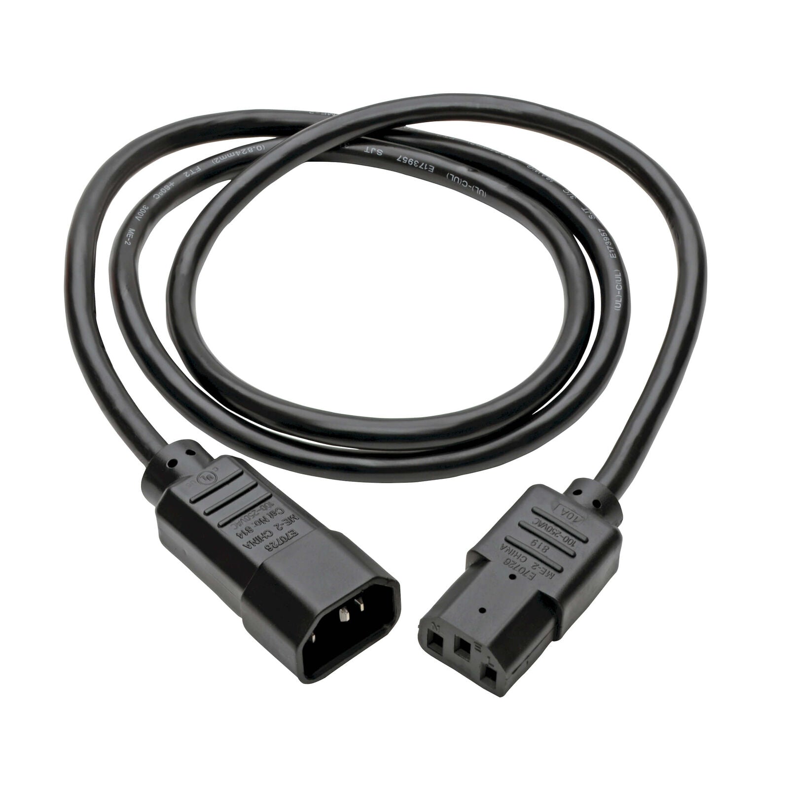 Tripp Lite P004-003 Computer Power Extension Cord Adapter 10A 18AWG C14 to C13