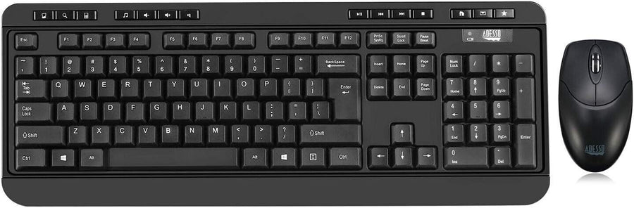 Adesso WKB-1320CB Antimicrobial Wireless Desktop Keyboard and Mouse - Optical