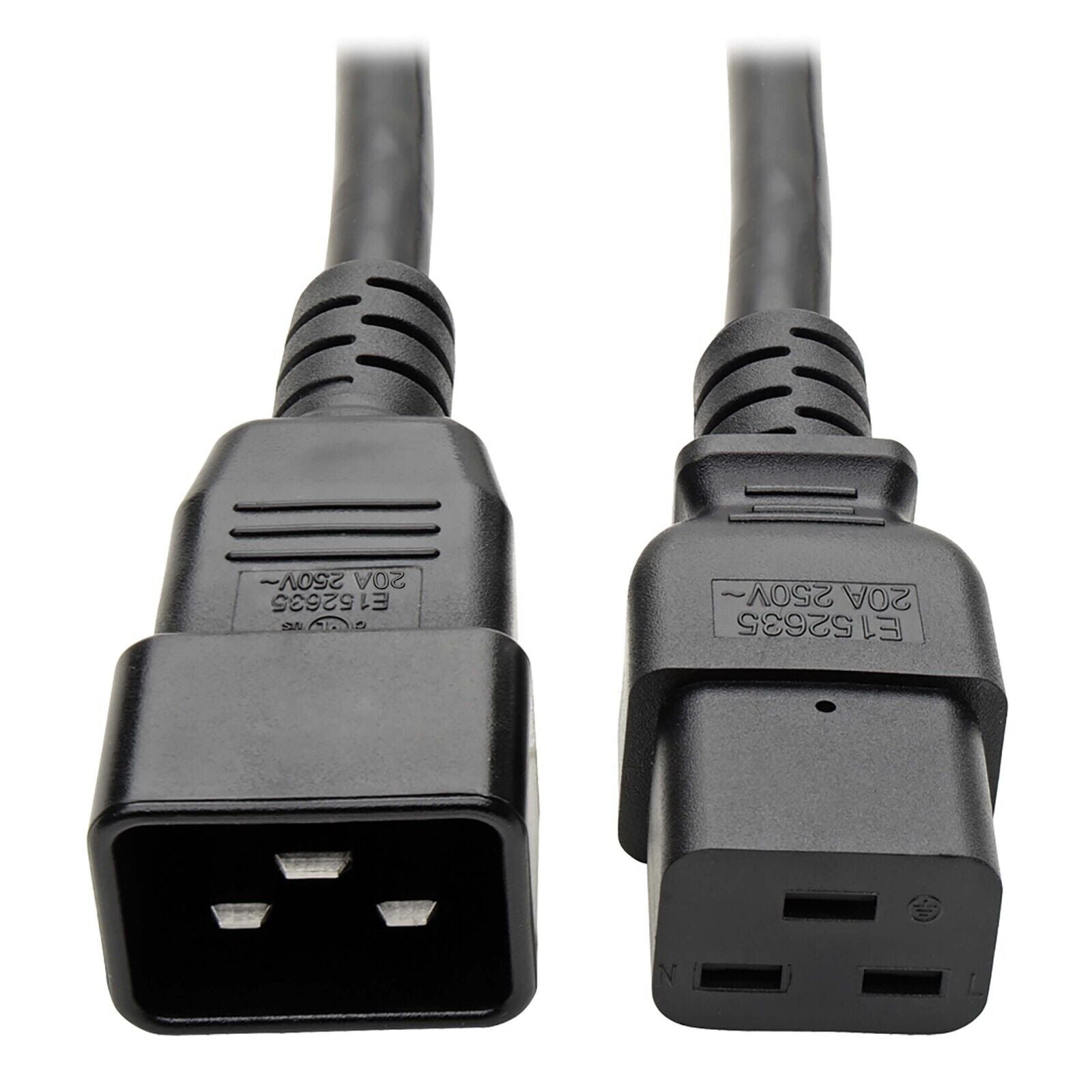 Tripp Lite P036-006 6FT Heavy Duty Power Cord Extension Cable C19 to C20 12A BLK