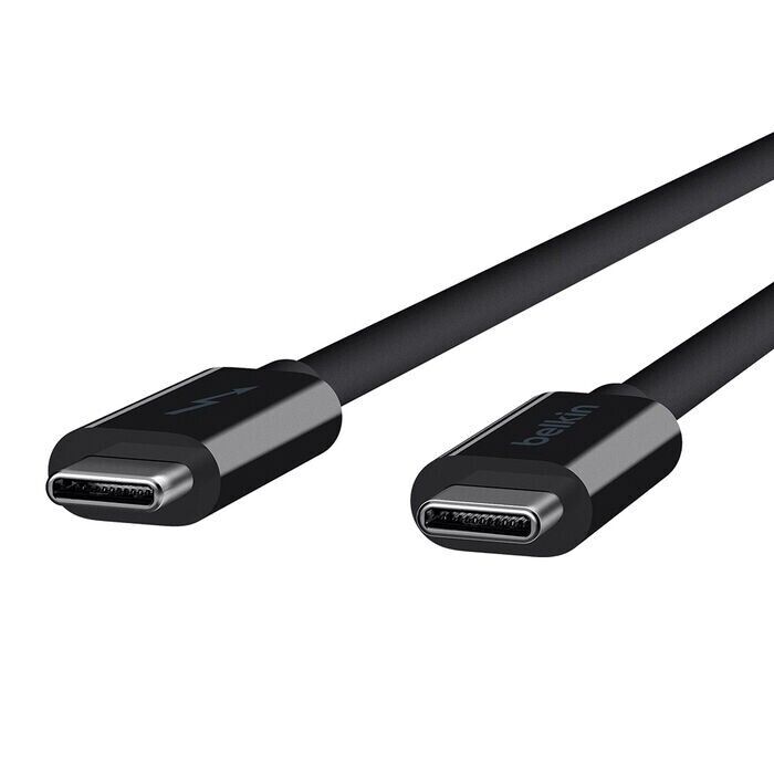 Belkin F2CD081BT1M-BLK Thunderbolt 3 Cable - 3.28 ft USB Data Transfer Cable