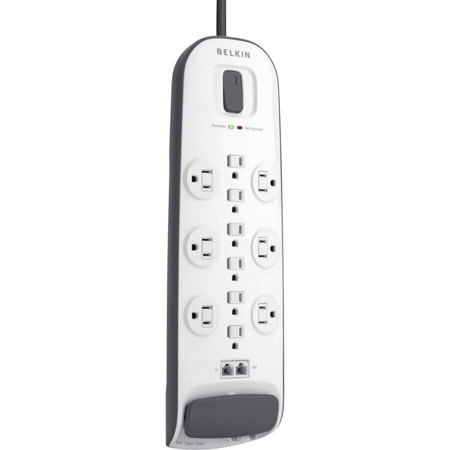 Belkin BV112230-08 12-outlet Surge Protector with 8 ft Power Cord with Cable/