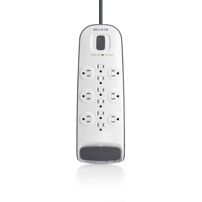 Belkin BV112230-08 12-outlet Surge Protector with 8 ft Power Cord with Cable/