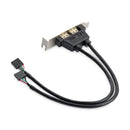 StarTech USBPLATELP 2 Port USB A Female Low Profile Plate Slot to Motherboard PC