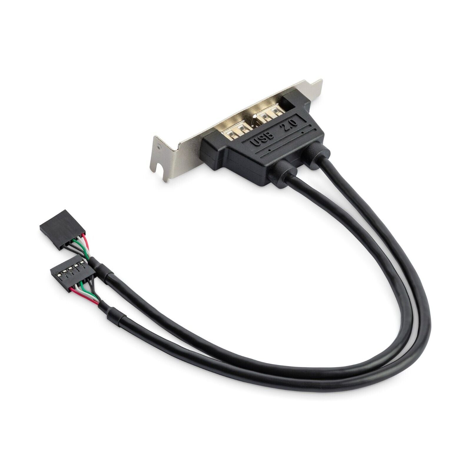 StarTech USBPLATELP 2 Port USB A Female Low Profile Plate Slot to Motherboard PC