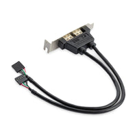 StarTech USBPLATELP 2 Port USB A Female Low Profile Plate Slot to Motherboard PC