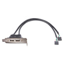 StarTech USBPLATELP 2 Port USB A Female Low Profile Plate Slot to Motherboard PC