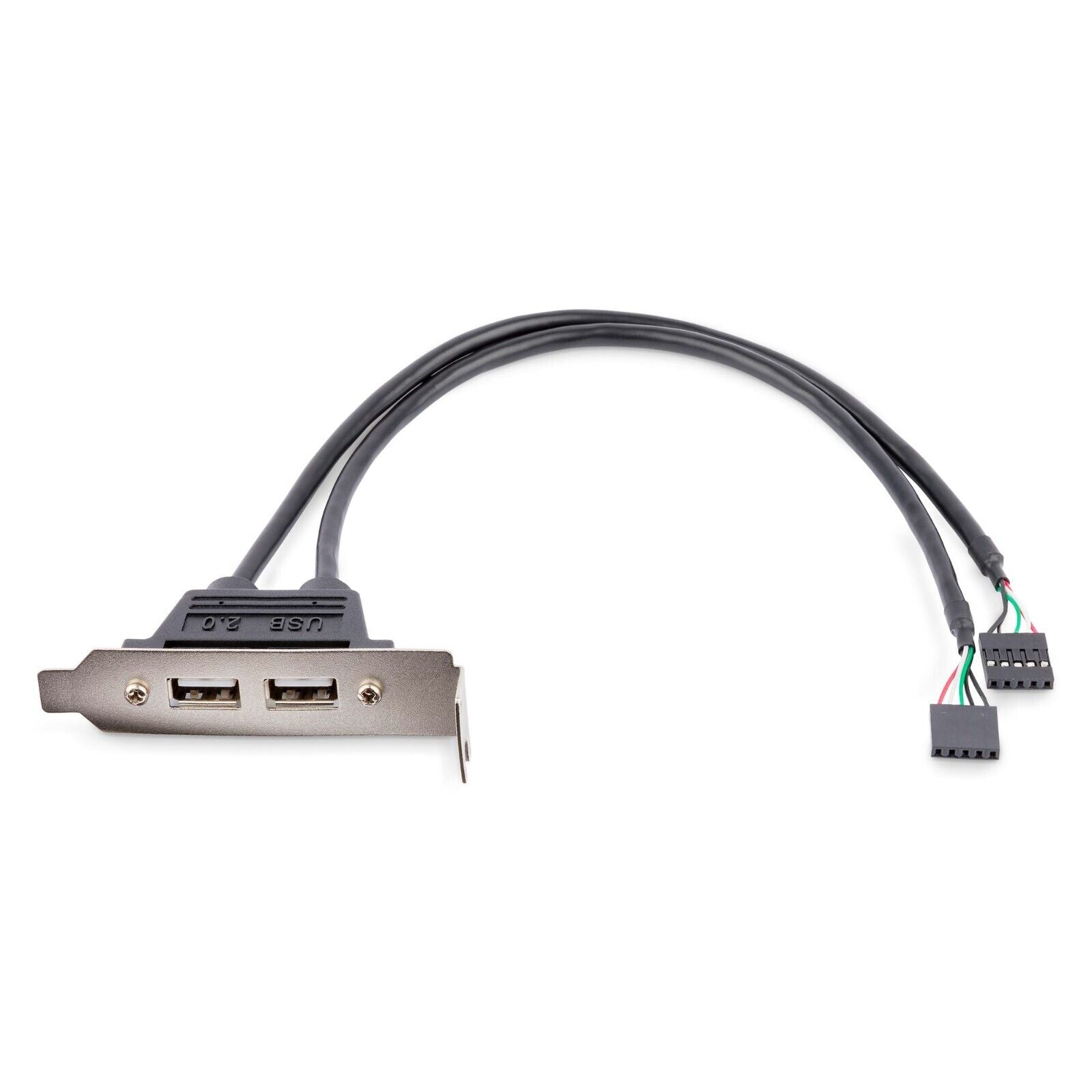 StarTech USBPLATELP 2 Port USB A Female Low Profile Plate Slot to Motherboard PC