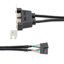 StarTech USBPLATELP 2 Port USB A Female Low Profile Plate Slot to Motherboard PC