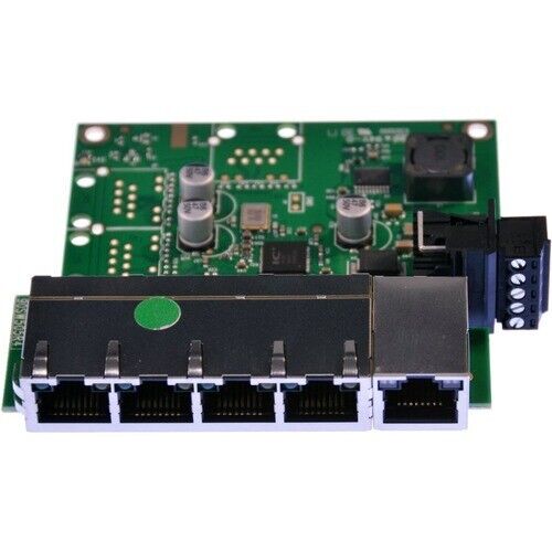 Brainboxes SW-105 Industrial Embeddable 5 Port Ethernet Switch - 5 Ports - TAA