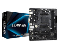 ASRock A520M-HDV Motherboard AMD AM4 A520 Max.64G DDR4 PCIE HDMI DVID Dsub mATX