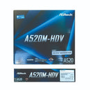 ASRock A520M-HDV Motherboard AMD AM4 A520 Max.64G DDR4 PCIE HDMI DVID Dsub mATX