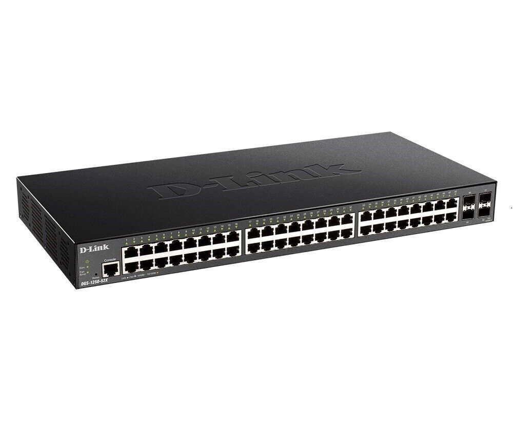 D-Link DGS-1250-52X-6KV 52-Port Gigabit Switch including 4 10G SFP+ Ports