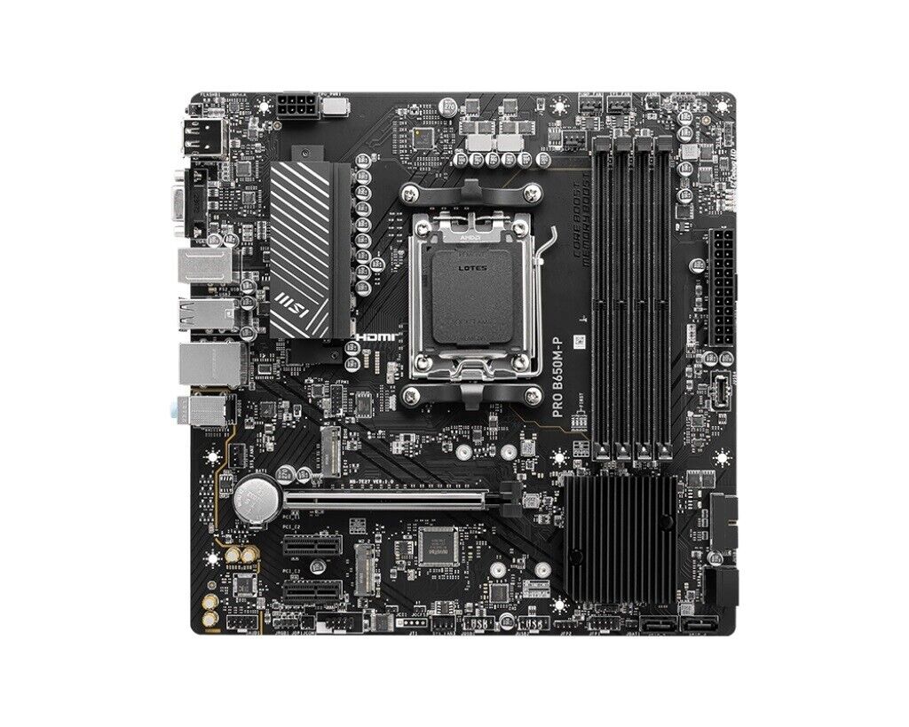 MSI B650MP Motherboard PRO B650M-P B650 AM5 Max128GB DDR5 PCI-E mATX Retail