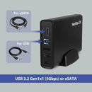 Vantec NST-358SU3-BK NexStar JX 3.5 2.5 USB3.2 SATA3 Enclosure w eSATA RTL