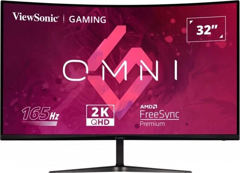 ViewSonic VX3218C-2K Monitor 32 OMNI Curved 2560x1440 165Hz 1ms FreeSync Premium