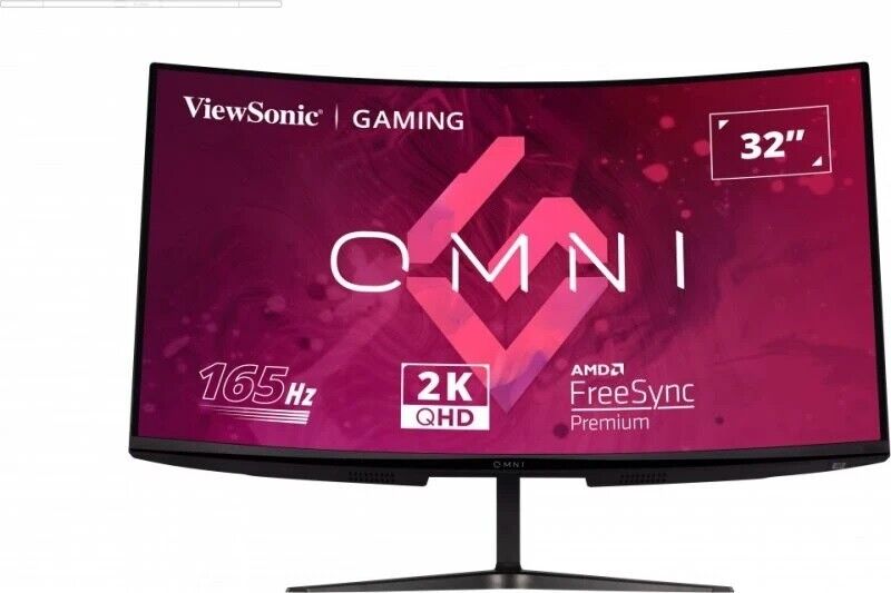 ViewSonic VX3218C-2K Monitor 32 OMNI Curved 2560x1440 165Hz 1ms FreeSync Premium